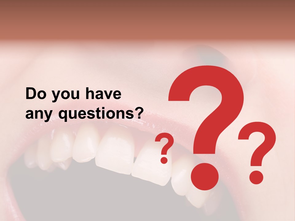 Female With Healthy Mouth And Teeth PowerPoint Template