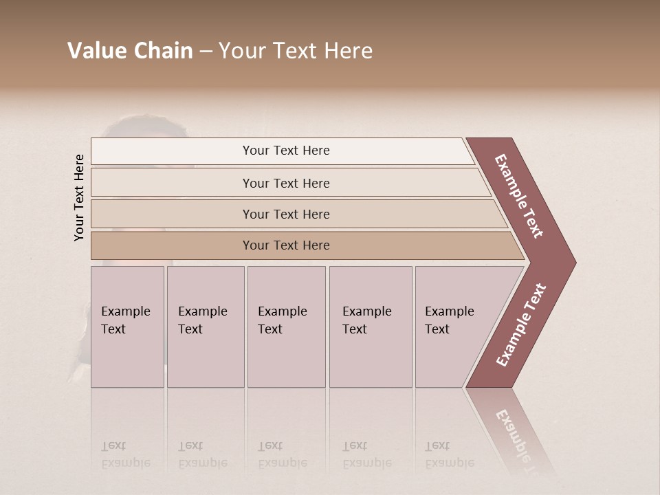 Eye Looking Through A Conceptual Keyhole On Cardboard, Close Up PowerPoint Template