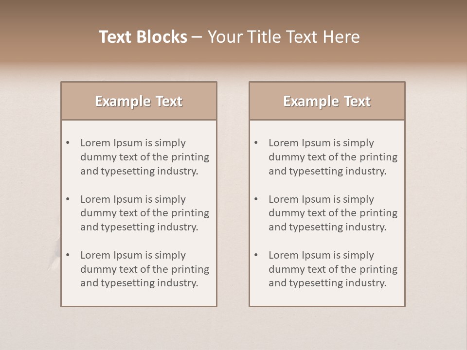 Eye Looking Through A Conceptual Keyhole On Cardboard, Close Up PowerPoint Template