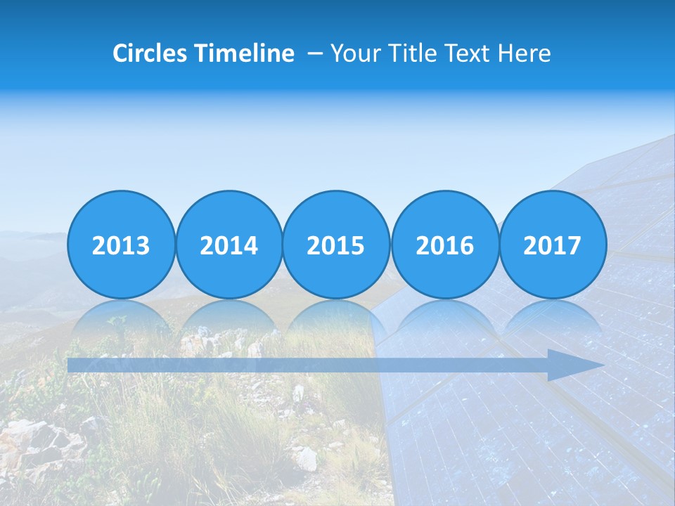 Blue Solar Batter Cells And Awesome Mountain Landscape As A Background. Shot In Salmonsdam Nature Reserve, Near Hermanus/Stanford, Western Cape, South Africa. PowerPoint Template