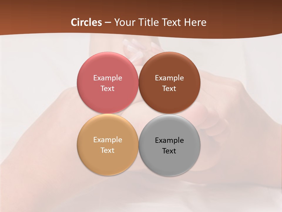 Female Hands Giving A Healthy Foot Massage PowerPoint Template