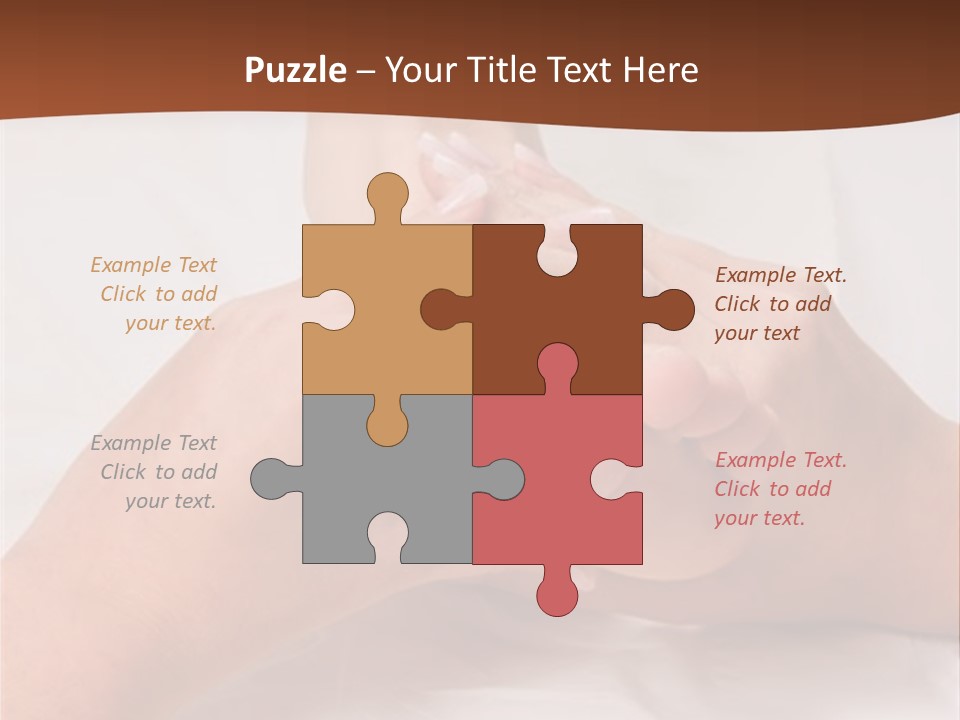 Female Hands Giving A Healthy Foot Massage PowerPoint Template