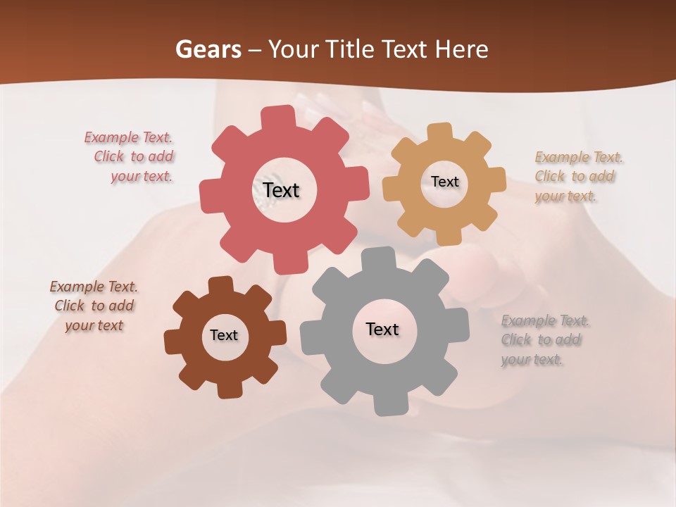 Female Hands Giving A Healthy Foot Massage PowerPoint Template