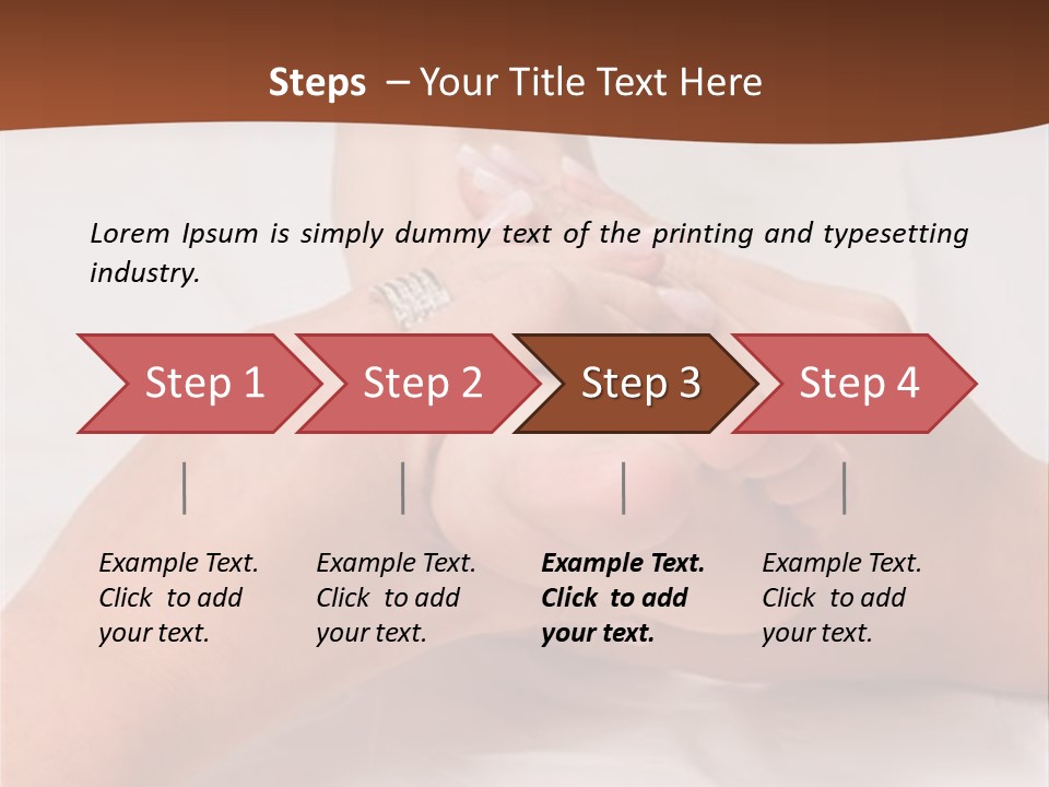Female Hands Giving A Healthy Foot Massage PowerPoint Template