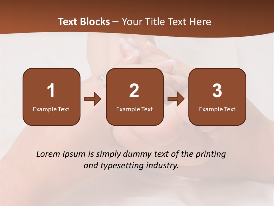 Female Hands Giving A Healthy Foot Massage PowerPoint Template