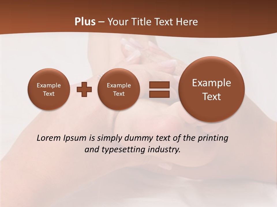Female Hands Giving A Healthy Foot Massage PowerPoint Template