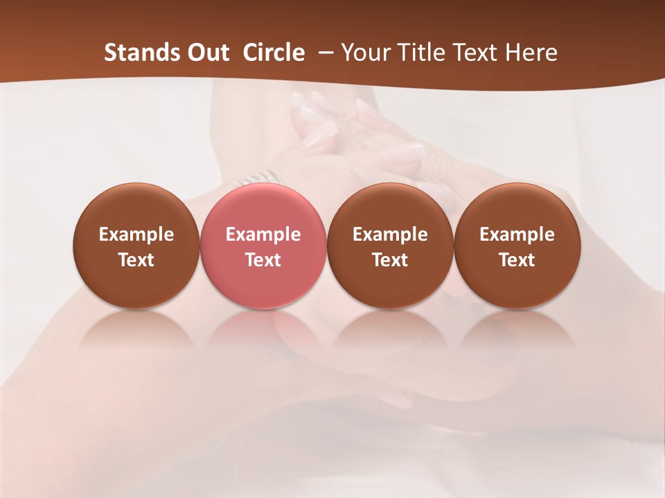 Female Hands Giving A Healthy Foot Massage PowerPoint Template