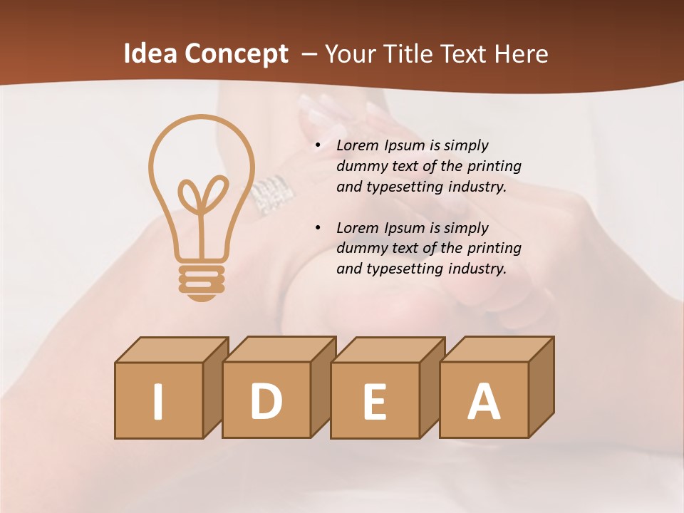 Female Hands Giving A Healthy Foot Massage PowerPoint Template