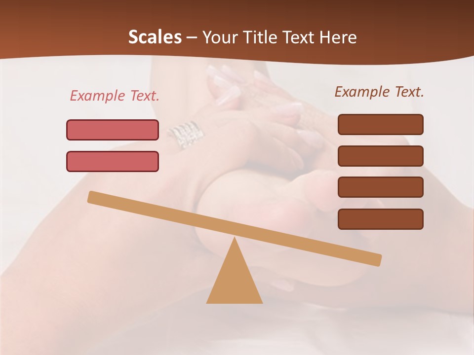 Female Hands Giving A Healthy Foot Massage PowerPoint Template