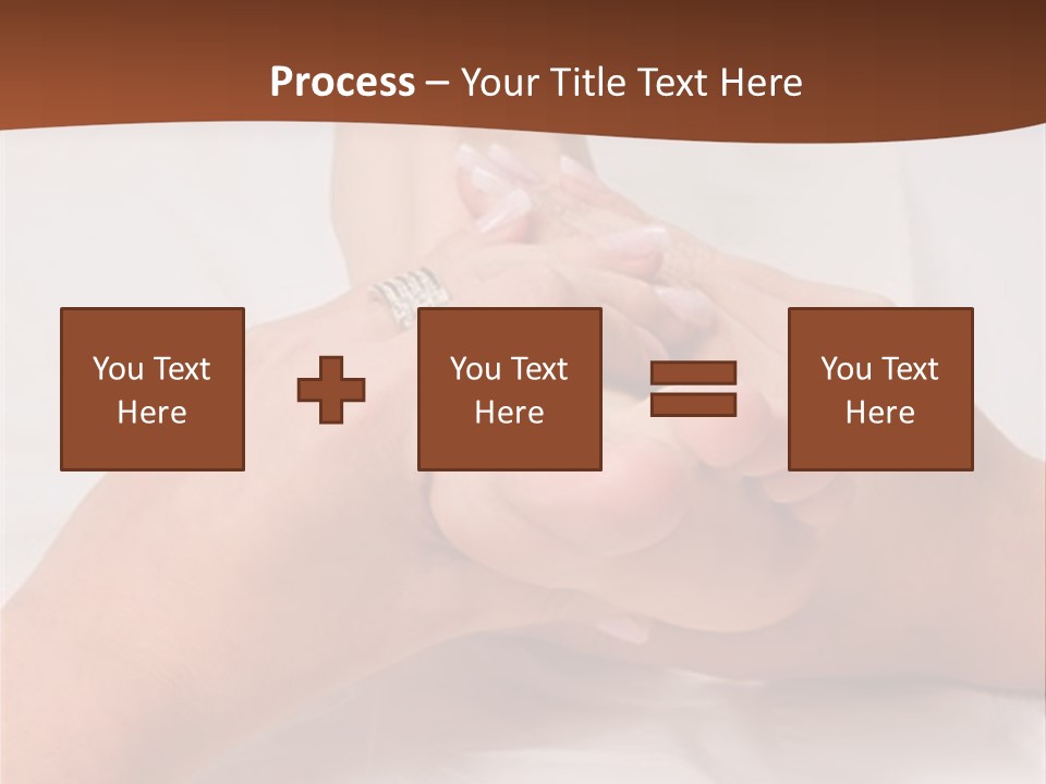 Female Hands Giving A Healthy Foot Massage PowerPoint Template