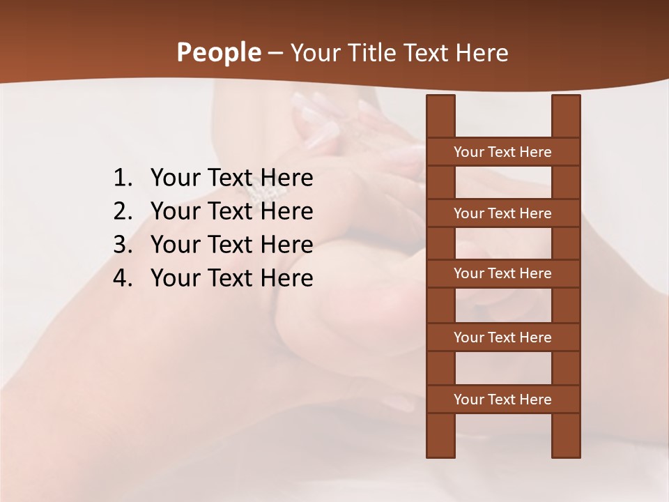 Female Hands Giving A Healthy Foot Massage PowerPoint Template