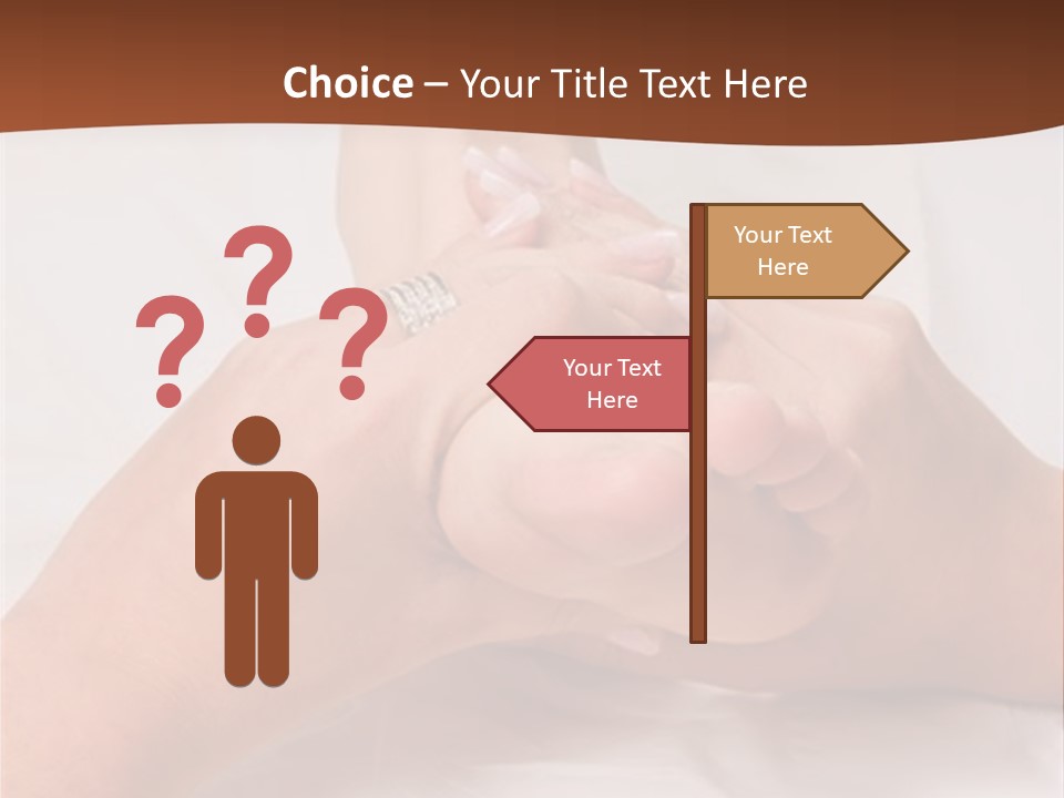 Female Hands Giving A Healthy Foot Massage PowerPoint Template