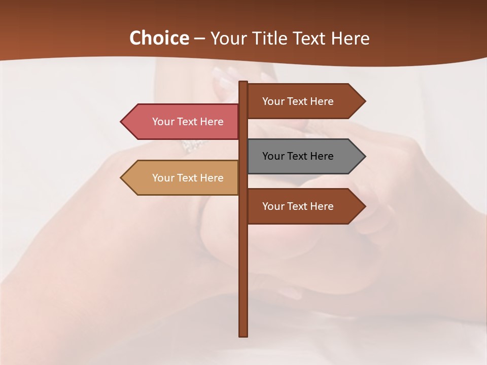 Female Hands Giving A Healthy Foot Massage PowerPoint Template