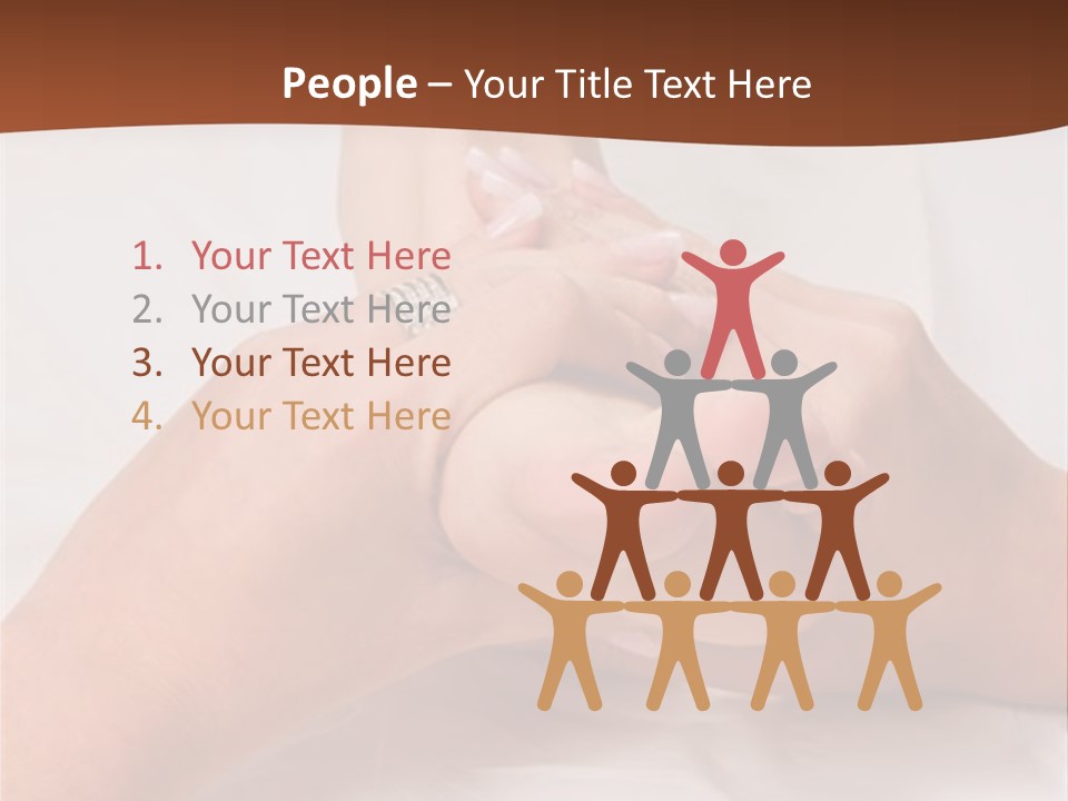 Female Hands Giving A Healthy Foot Massage PowerPoint Template