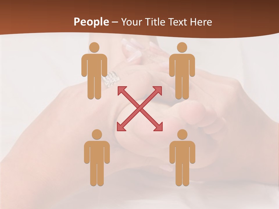 Female Hands Giving A Healthy Foot Massage PowerPoint Template