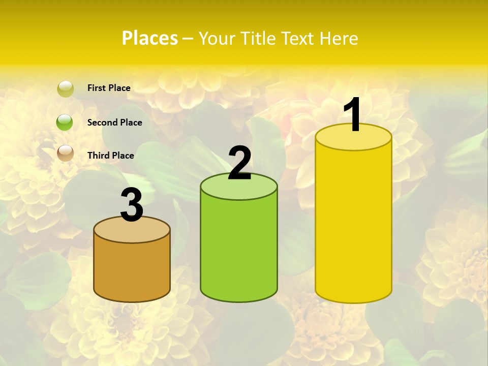 Yellow Flower Background PowerPoint Template
