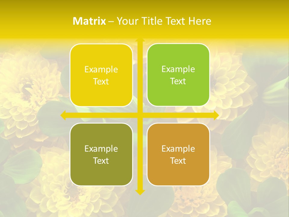Yellow Flower Background PowerPoint Template