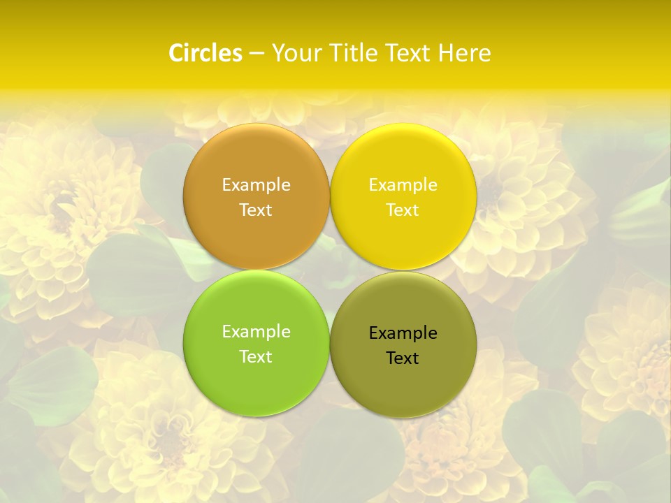Yellow Flower Background PowerPoint Template