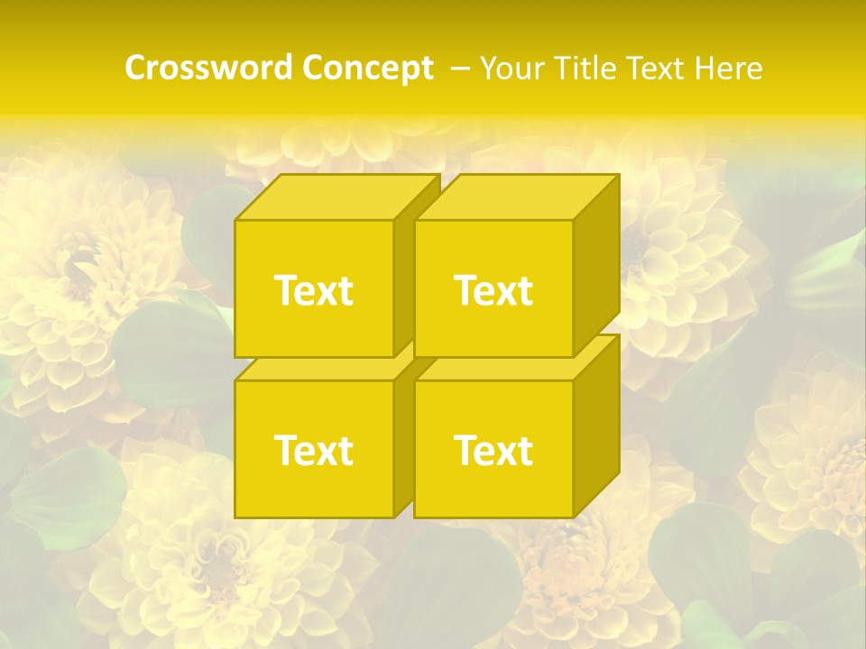 Yellow Flower Background PowerPoint Template