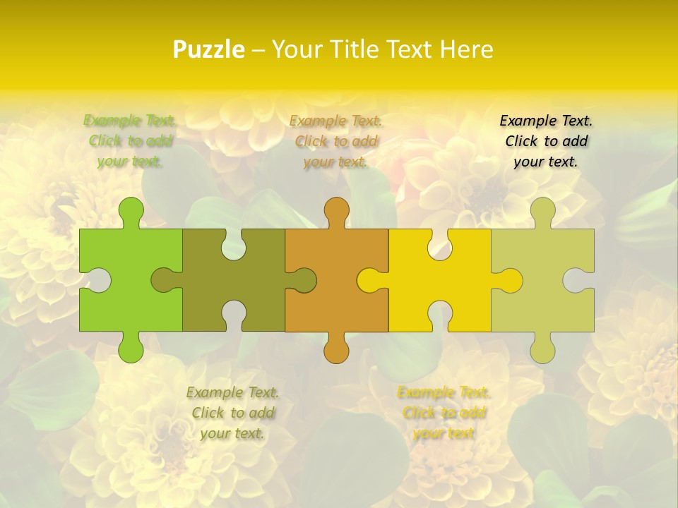 Yellow Flower Background PowerPoint Template