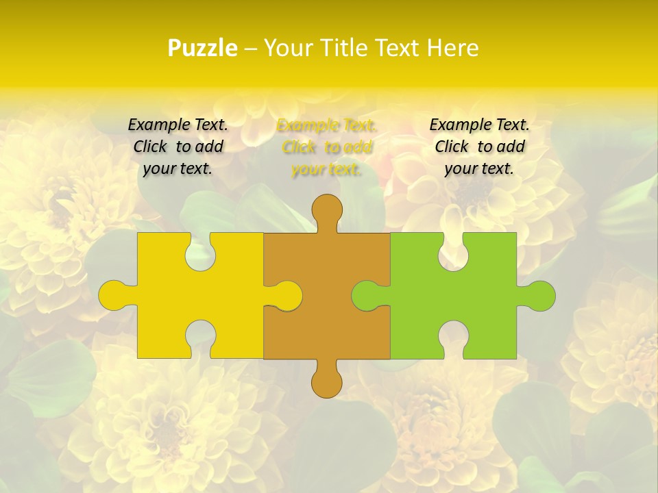 Yellow Flower Background PowerPoint Template