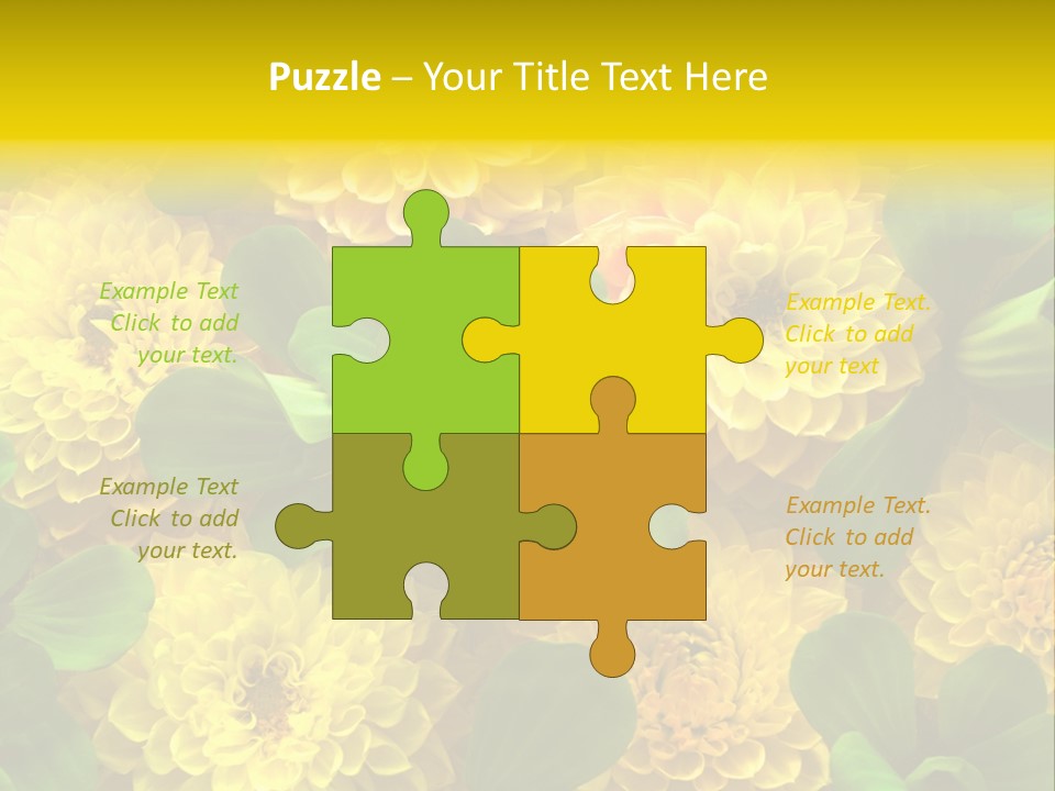 Yellow Flower Background PowerPoint Template