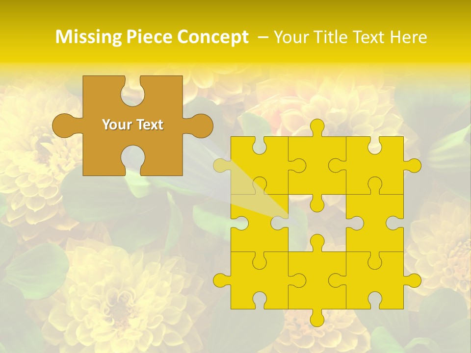 Yellow Flower Background PowerPoint Template