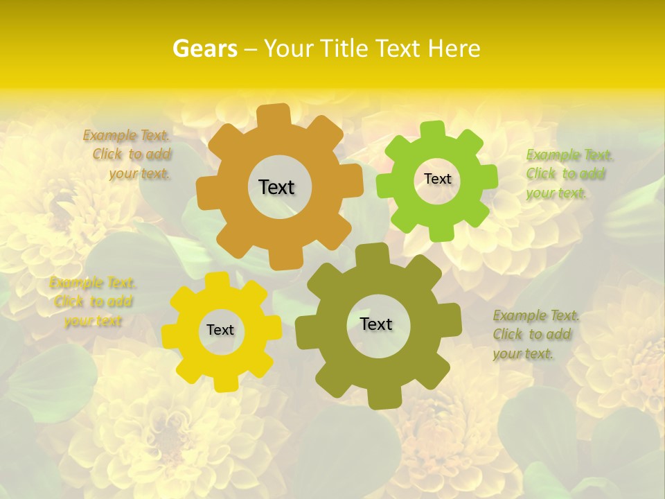 Yellow Flower Background PowerPoint Template
