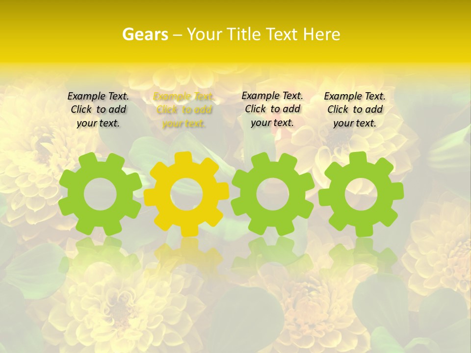 Yellow Flower Background PowerPoint Template
