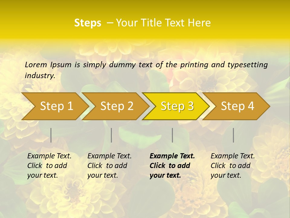 Yellow Flower Background PowerPoint Template