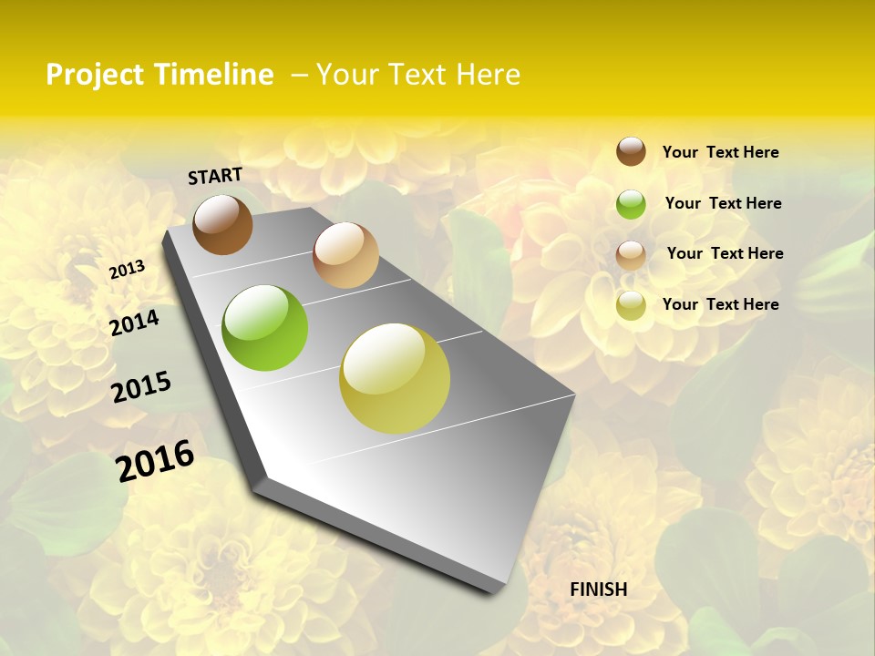 Yellow Flower Background PowerPoint Template