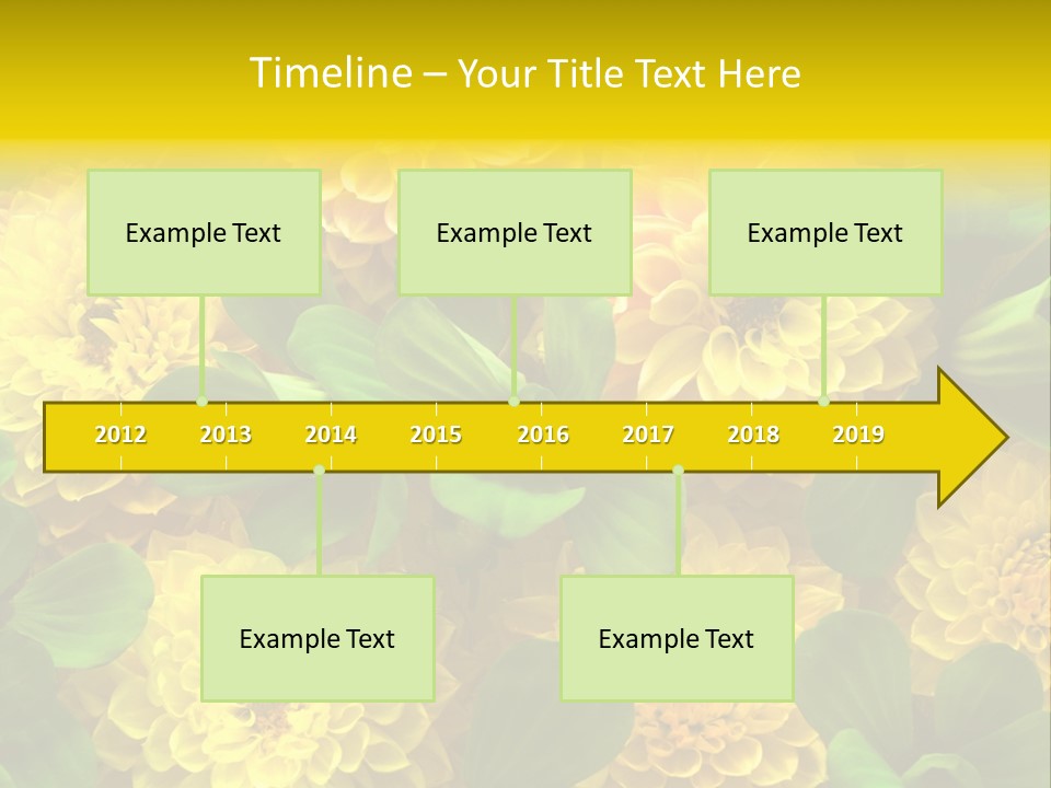 Yellow Flower Background PowerPoint Template