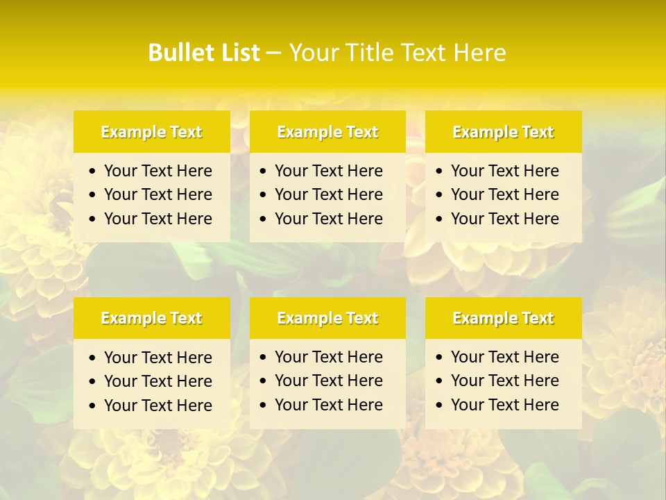 Yellow Flower Background PowerPoint Template