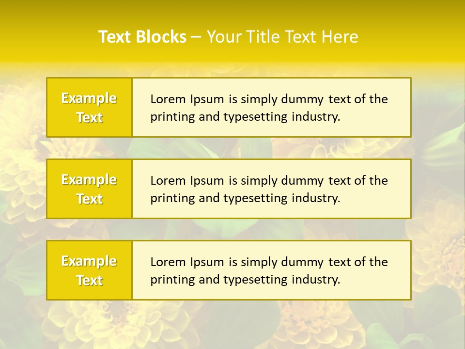 Yellow Flower Background PowerPoint Template