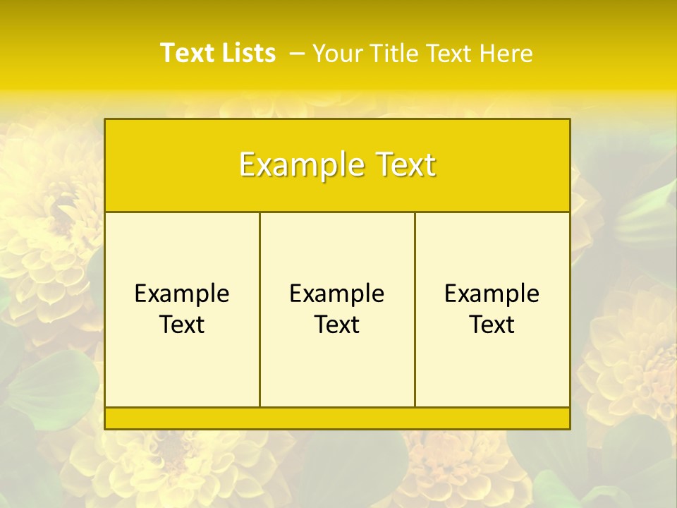 Yellow Flower Background PowerPoint Template