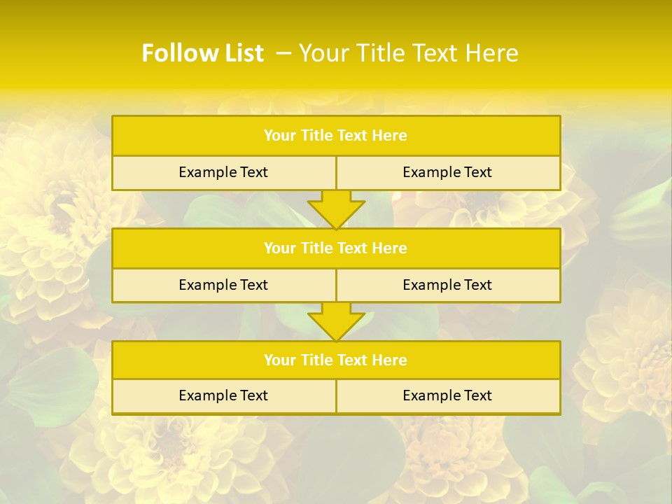 Yellow Flower Background PowerPoint Template