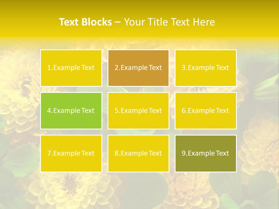 Yellow Flower Background PowerPoint Template