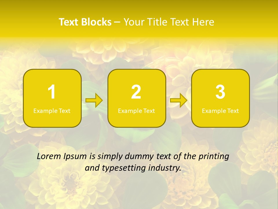 Yellow Flower Background PowerPoint Template