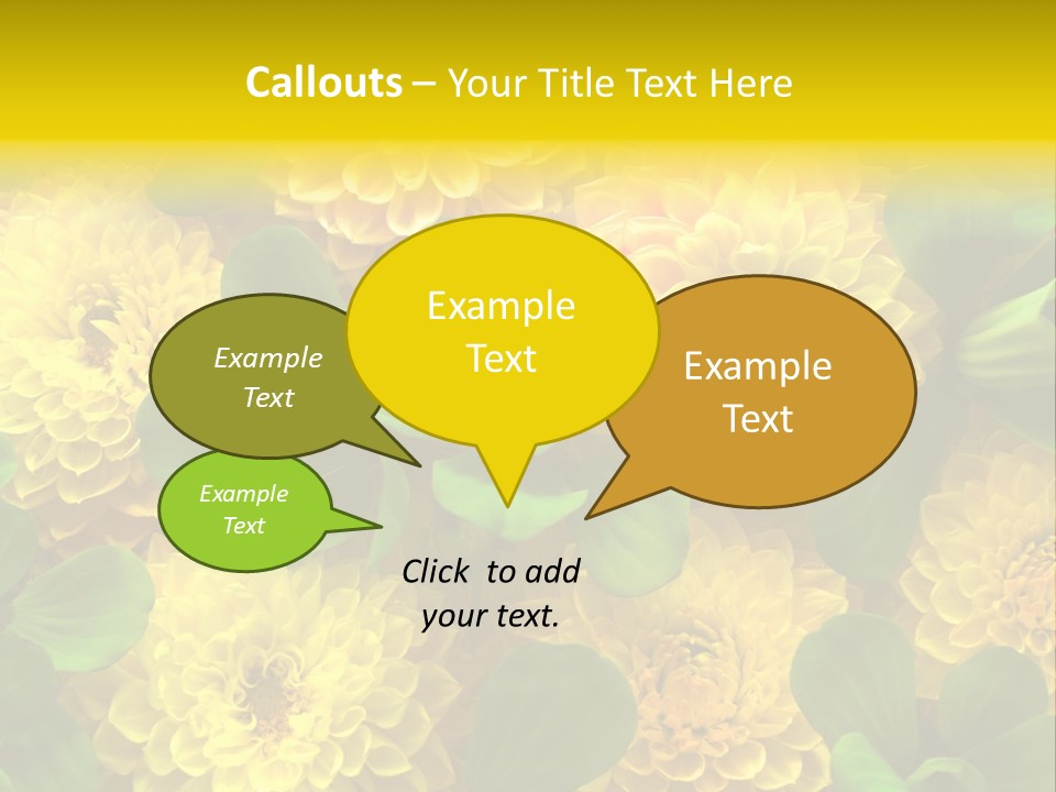Yellow Flower Background PowerPoint Template