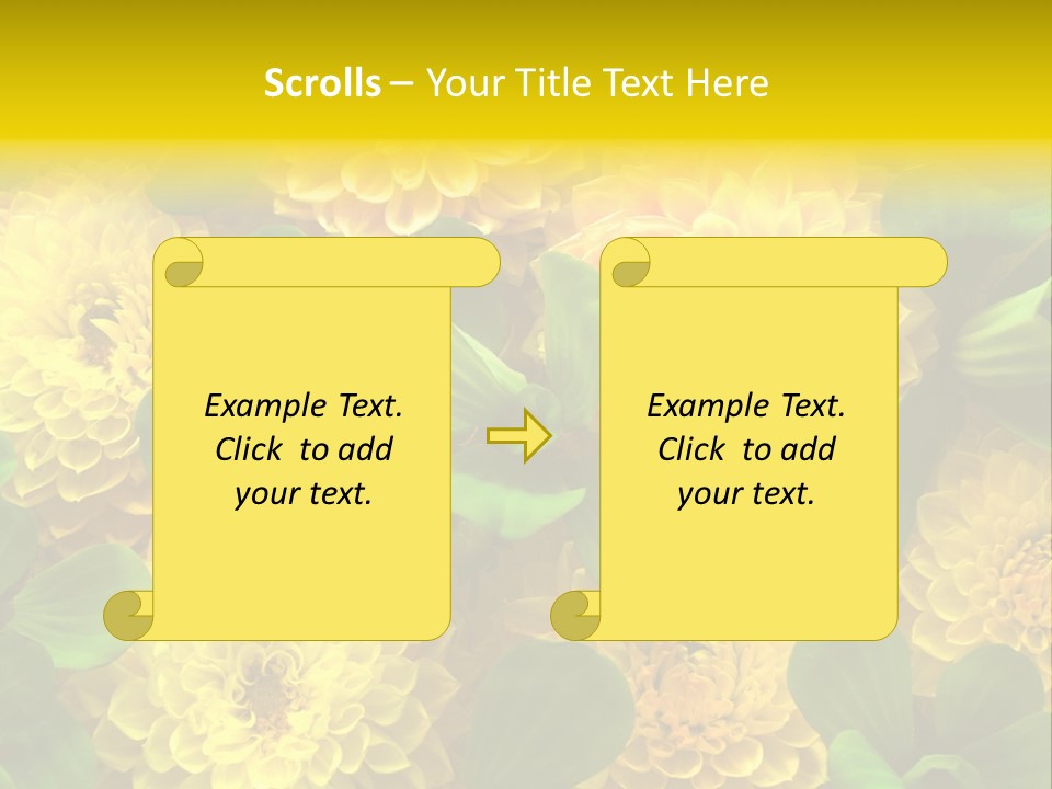 Yellow Flower Background PowerPoint Template
