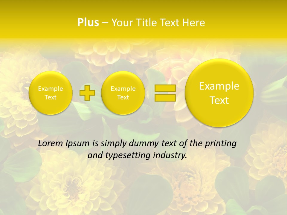 Yellow Flower Background PowerPoint Template