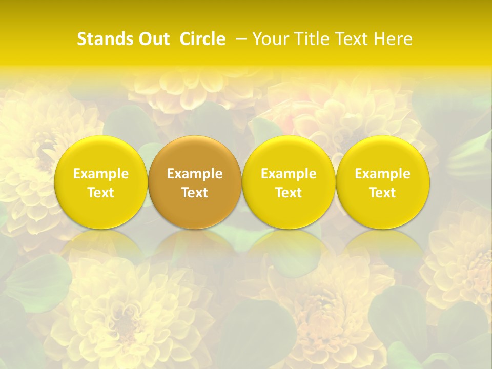Yellow Flower Background PowerPoint Template