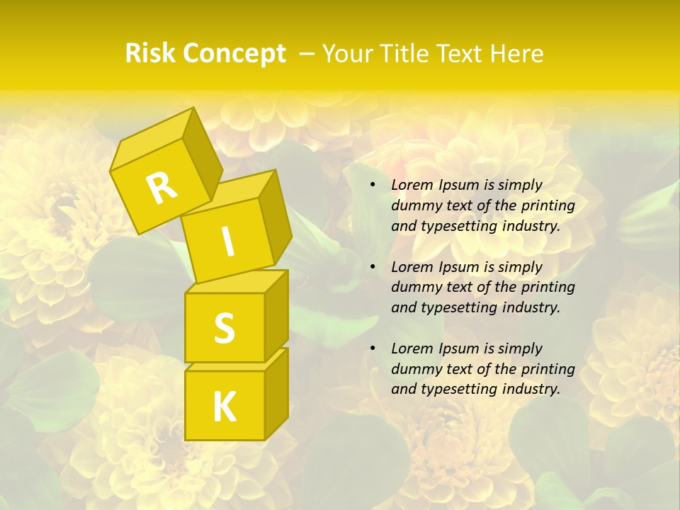 Yellow Flower Background PowerPoint Template