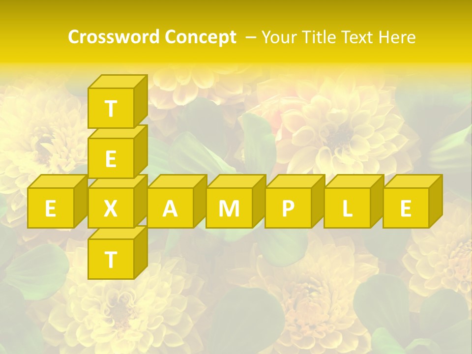 Yellow Flower Background PowerPoint Template