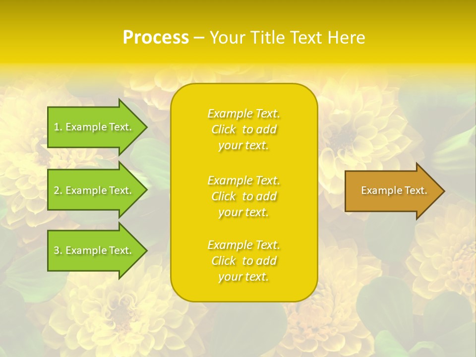 Yellow Flower Background PowerPoint Template