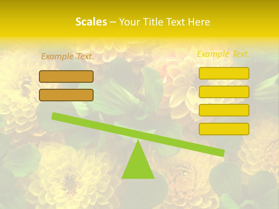 Yellow Flower Background PowerPoint Template