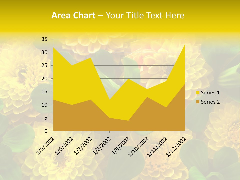 Yellow Flower Background PowerPoint Template