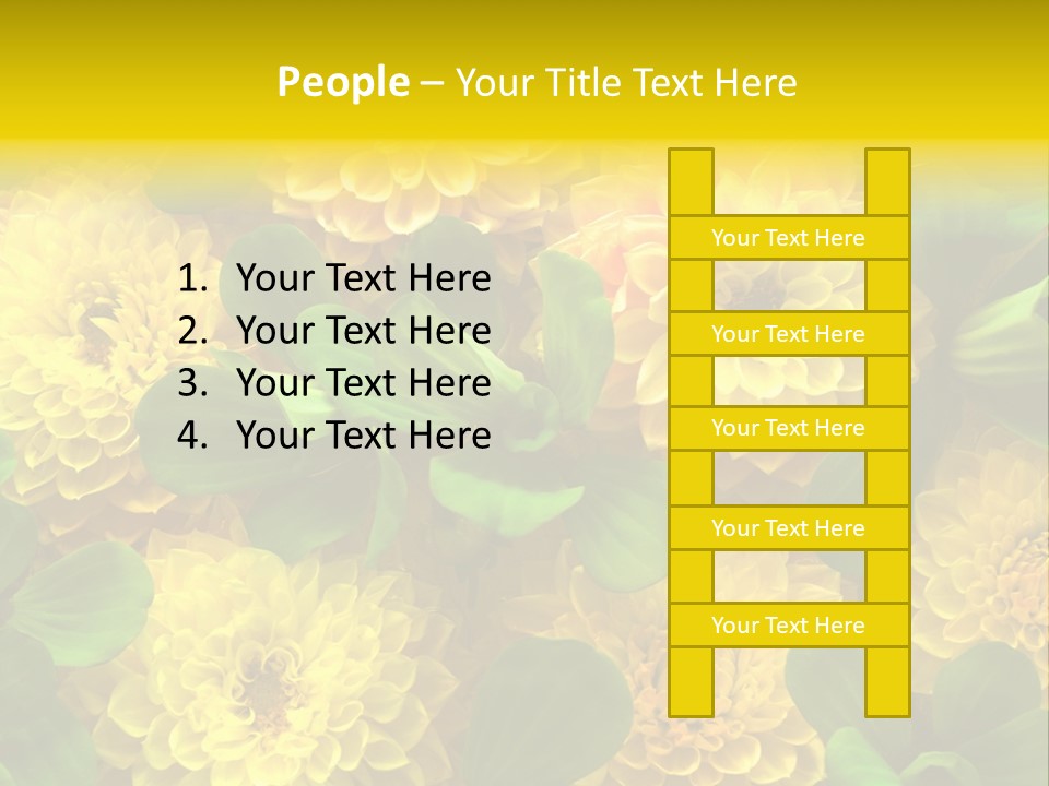 Yellow Flower Background PowerPoint Template