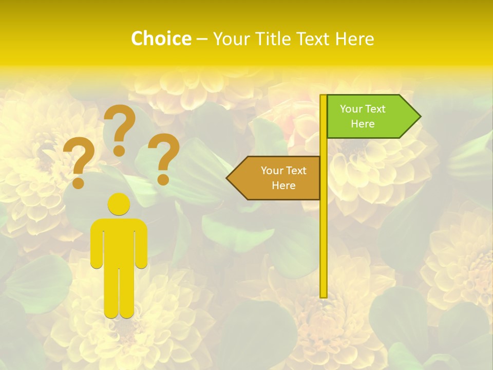Yellow Flower Background PowerPoint Template