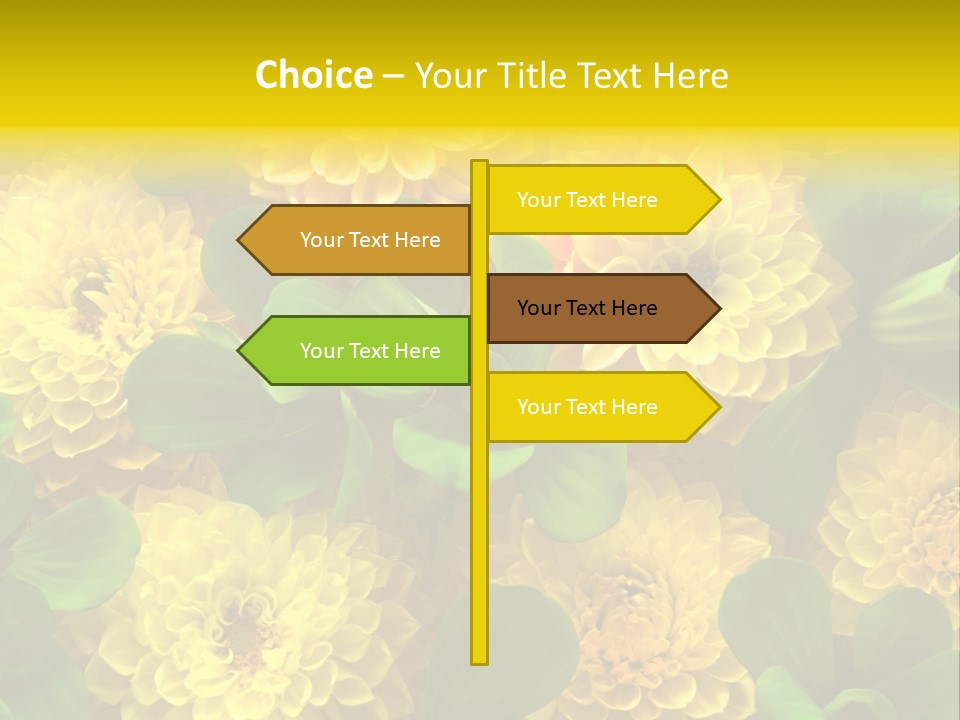 Yellow Flower Background PowerPoint Template
